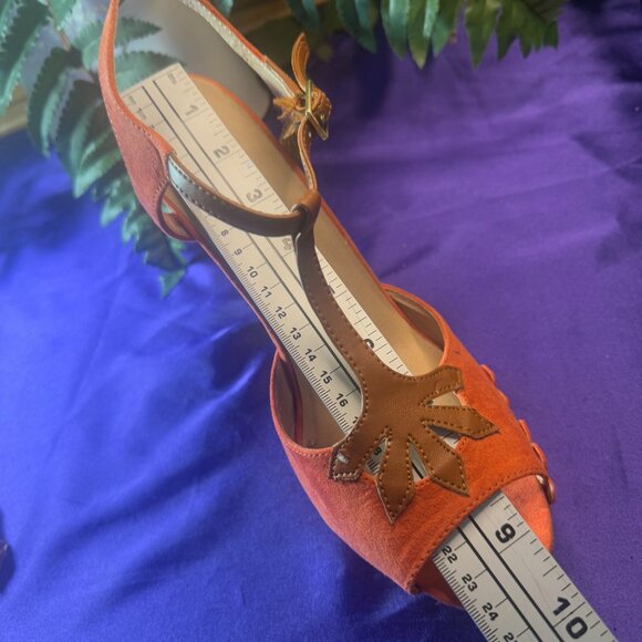 VTG๐JustFab Palermo 6' High Heel Open Toe Sandal w/ Ankle Straps & Platform 10M - Picture 10 of 16